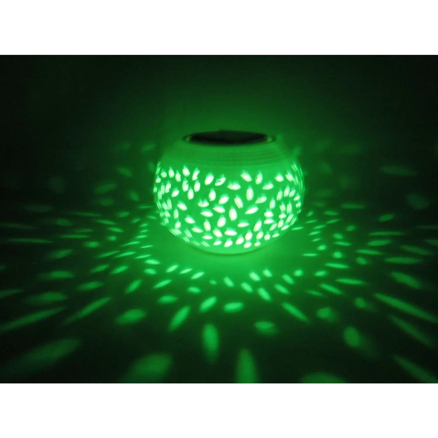 Decorative Solar Lamp | Ceramic Outdoor LED Lighting for Gardens & Patios - Colorchanging LEDWhite LED - Solar Light