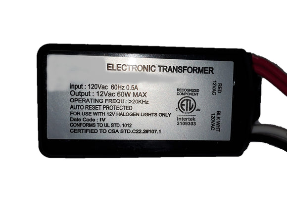 Dependable 60 Watt Halogen Electronic Potted Transformer