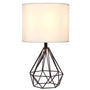 Diamond Design Table Lamp for Entryway with Elegant Modern Style - Black / US Plug - Table Lamps