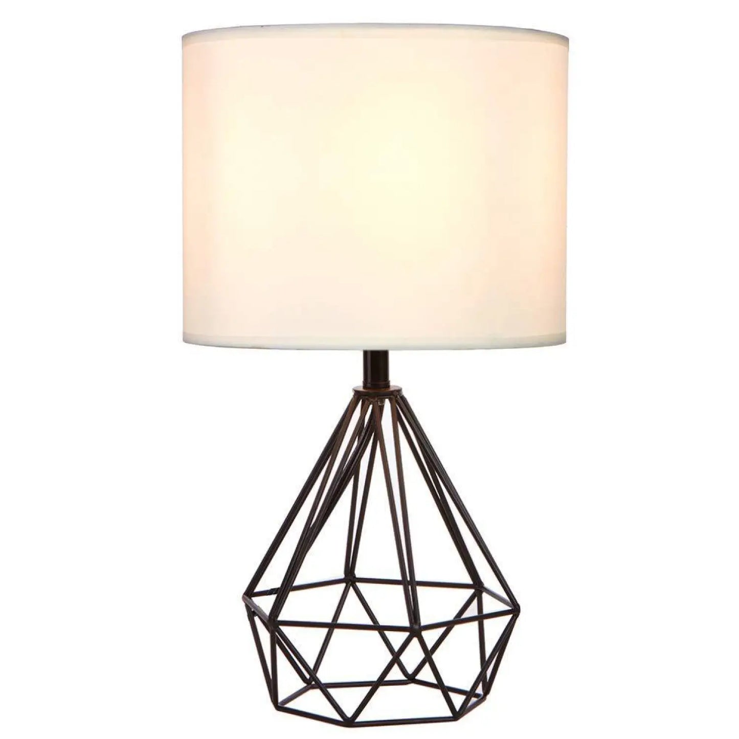 Diamond Design Table Lamp for Entryway with Elegant Modern Style - Black / US Plug - Table Lamps