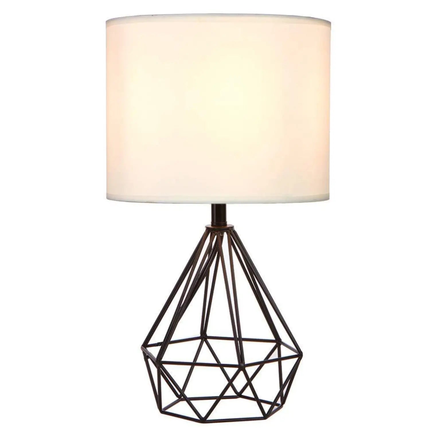 Diamond Design Table Lamp for Entryway with Elegant Modern Style - Black / US Plug - Table Lamps