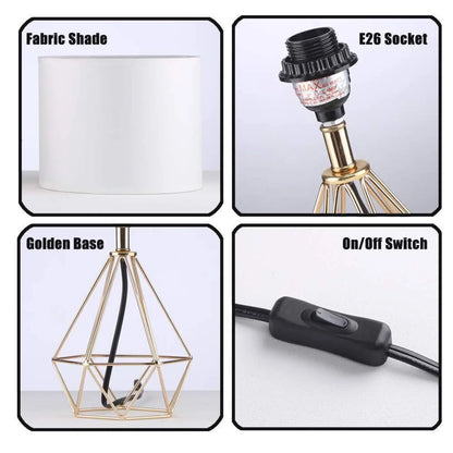 Diamond Design Table Lamp for Entryway with Elegant Modern Style - Table Lamps