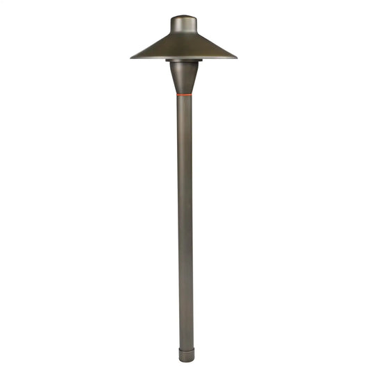 Die-cast brass outdoor path light with 72 inch lead wire - Path Light Fixture