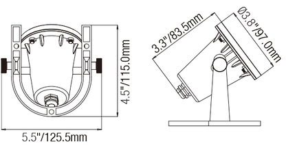 Die Cast Brass Underwater Light with MR16 and 72 Inch Wire - Underwater Light Fixture