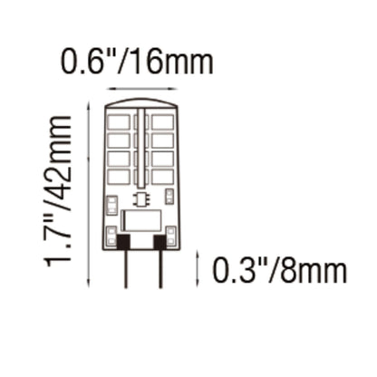 3W 4000K 12V Silicone G4 Bulb Replacing 40W Halogen Bulb