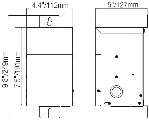 75W Low Voltage Outdoor Lighting Transformer with Timer & Weatherproof