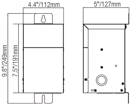 75W Low Voltage Outdoor Lighting Transformer with Timer & Weatherproof