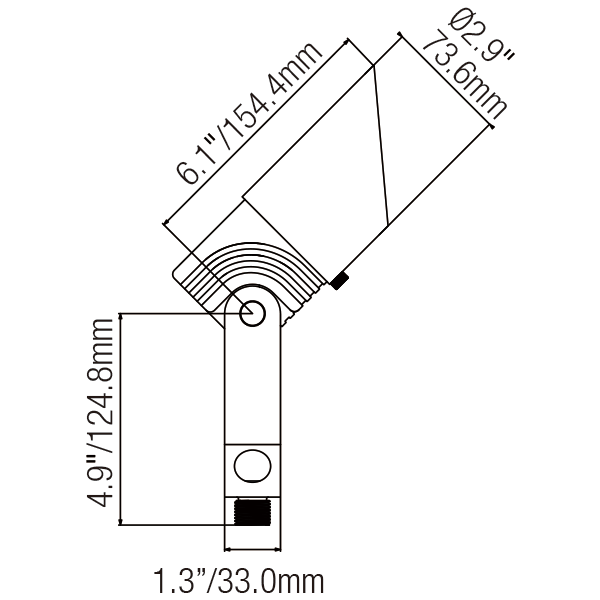 Low Voltage Outdoor Spotlight with Integrated Adjustable 12W LED & Replaceable Lenses