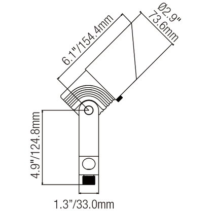 Low Voltage Outdoor Spotlight with Integrated Adjustable 12W LED & Replaceable Lenses