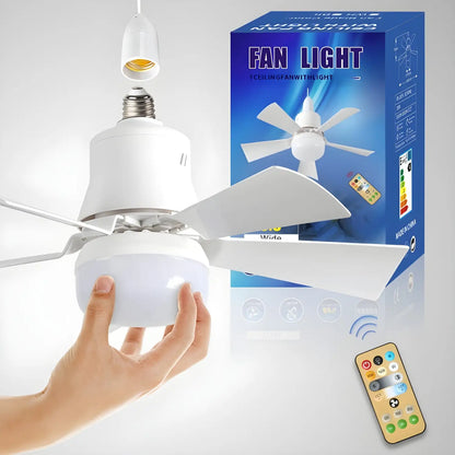 Dimmable Remote Control Ceiling Fan Light for Home & Dormitory - Ceiling Fan