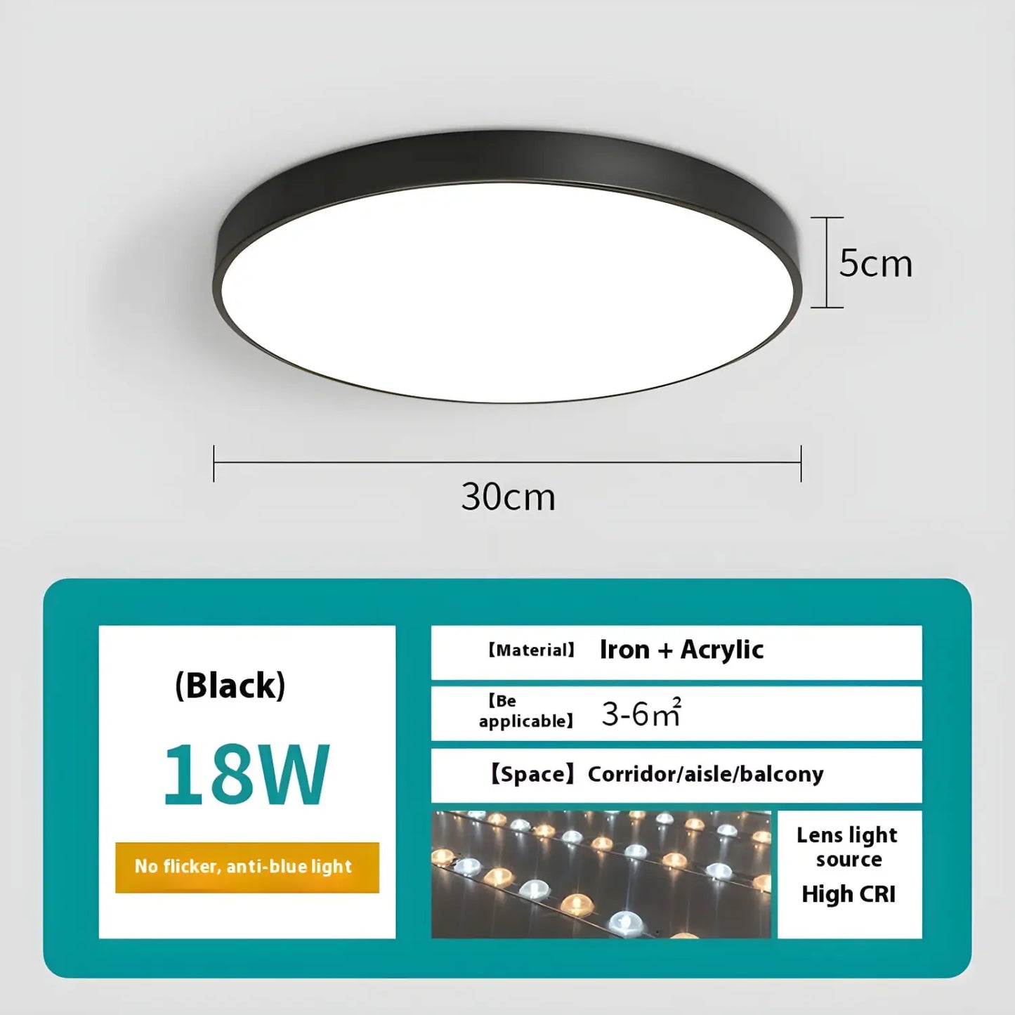 Dimmable Smart Ceiling Lamp with Remote - Bedroom & Living Room LED Light - Ceiling Light Fixtures