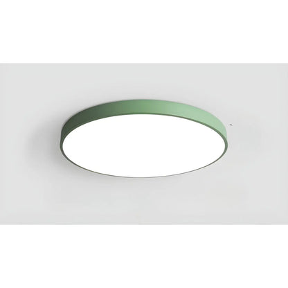 Dimmable Smart Ceiling Lamp with Remote - Bedroom & Living Room LED Light - Green / Electrodeless Dimming / 30cm