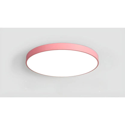 Dimmable Smart Ceiling Lamp with Remote - Bedroom & Living Room LED Light - Pink / Electrodeless Dimming / 30cm