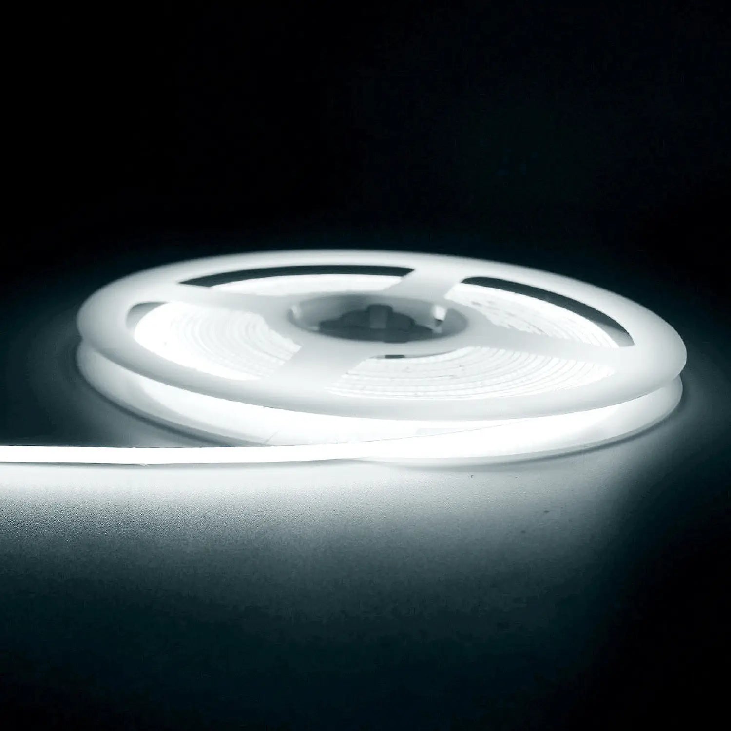 Dimmable Soft LED Strip Lights 12 Volt – No Dark Areas Smooth Glow - 6500K True White / 12V 480 Lamp - Strip and Rope