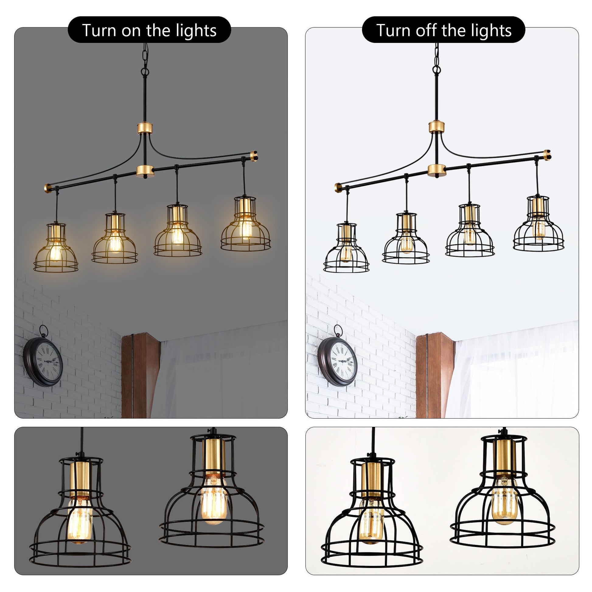 Dining Room Light Fixture Chandelier Over Table 40 Inch Hanging For Farmhouse Linear Chandeliers,4 Light Kitchen Island
