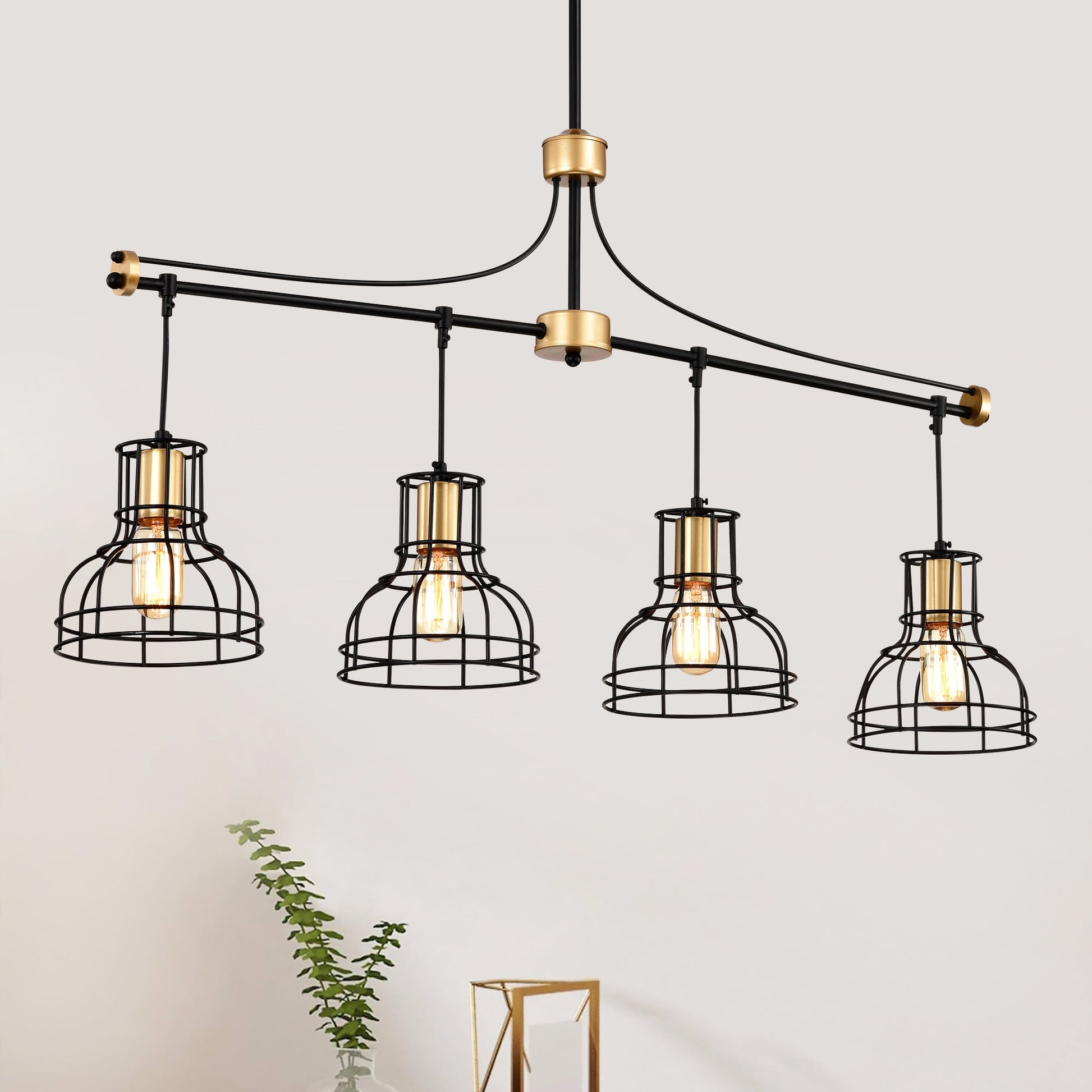 Dining Room Light Fixture Chandelier Over Table 40 Inch Hanging For Farmhouse Linear Chandeliers,4 Light Kitchen Island
