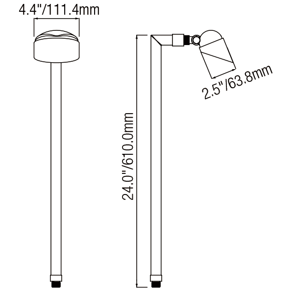 Directional Path Landscape Lighting Compatible with G4 Bi-Pin Lamp Type - Path Light Fixture