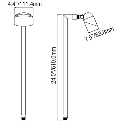 Directional Path Landscape Lighting Compatible with G4 Bi-Pin Lamp Type - Path Light Fixture