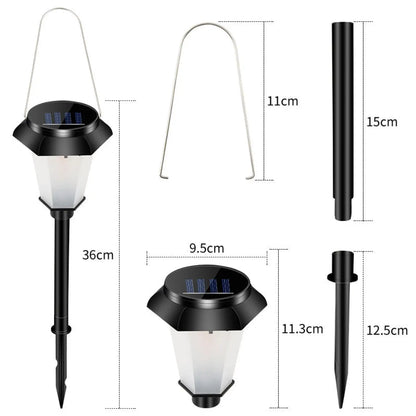 Courtyard Dynamic Landscape Garden Lights - Black - 12V Hanging Light
