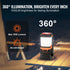 VEVOR LED Camping Lantern Battery Powered All-in-one For Exceptional Experience - Black - 12V Hanging Light