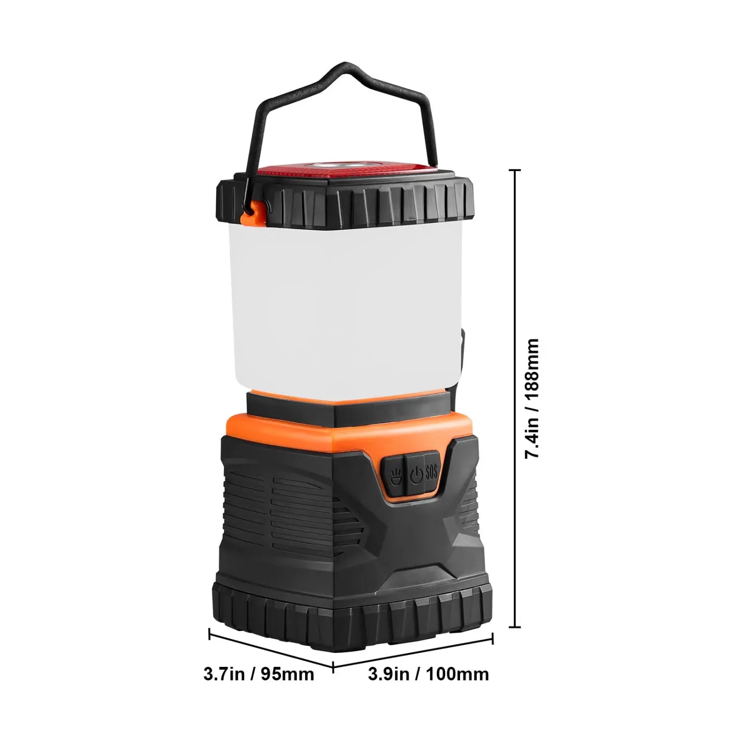 VEVOR LED Camping Lantern Battery Powered All-in-one For Exceptional Experience - Black - 12V Hanging Light