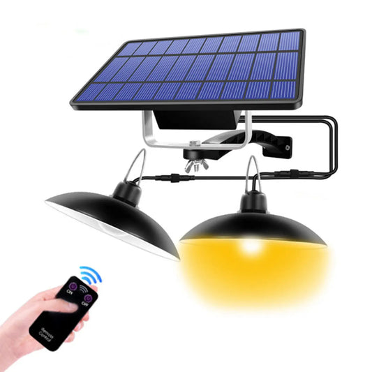 One Solar panel for one or two outdoor garden lights 12V Hanging Light