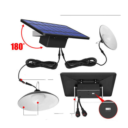 One Solar panel for one or two outdoor garden lights 12V Hanging Light