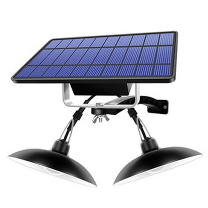 Durable Solar Panel Light with Dual Color Modes and Long Runtime Black 2lights / Warm light Solar Light