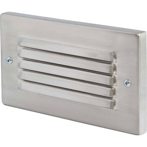 Ironsmith Lighting Products LED Louver Step Light and Walkway Light Fixture - Nickel Brushed, 2.7 Watt 120 Volt, 3000K 160 Lumens Warm Light, Energy Saving - ‎Corded Electric