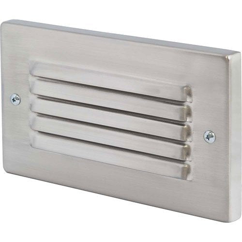 Ironsmith Lighting Products LED Louver Step Light and Walkway Light Fixture - Nickel Brushed, 2.7 Watt 120 Volt, 3000K 160 Lumens Warm Light, Energy Saving - ‎Corded Electric