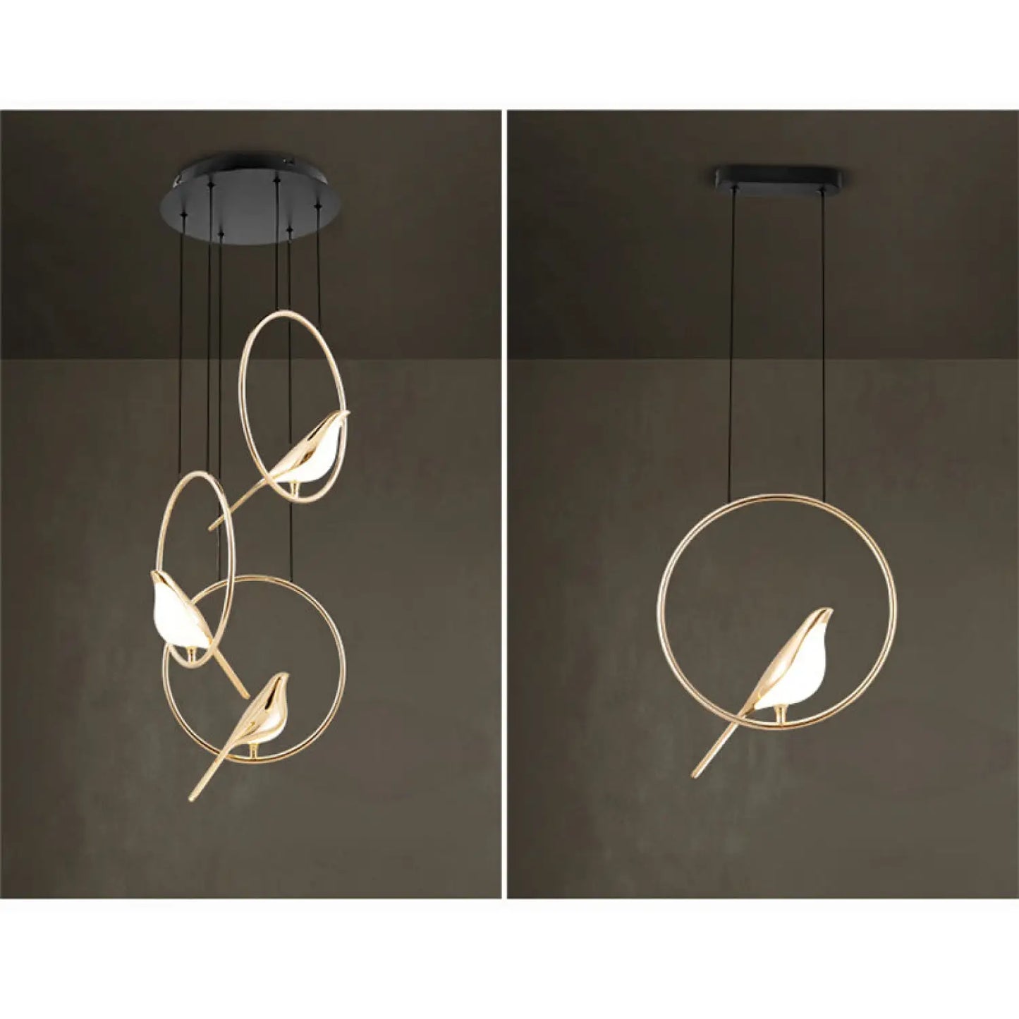 Elegant Bird Chandelier LED Pendant Light - 1head - Indoor Hanging Light