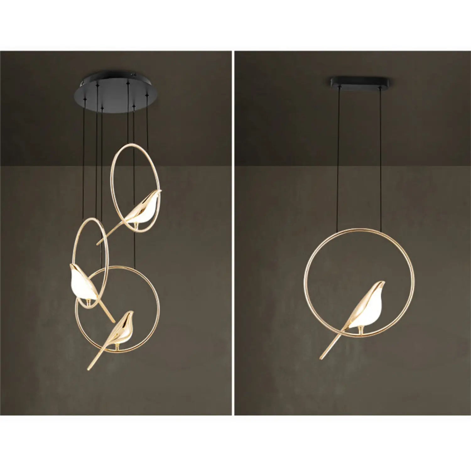 Elegant Bird Chandelier LED Pendant Light - 1head - Indoor Hanging Light