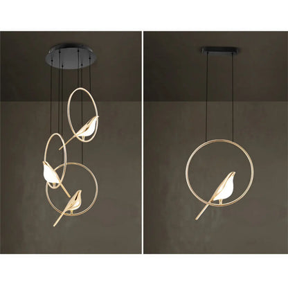 Elegant Bird Chandelier LED Pendant Light - 1head - Indoor Hanging Light