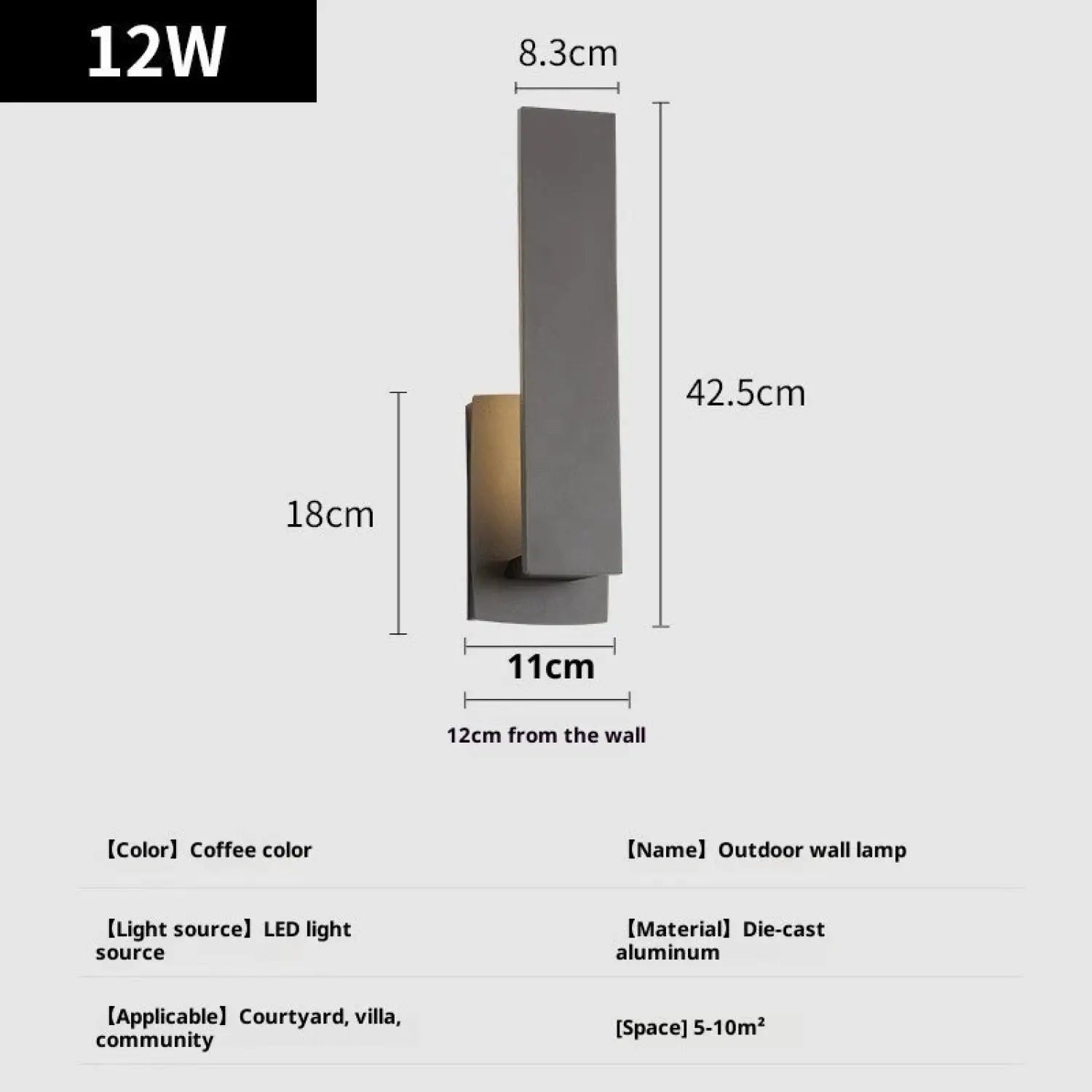 Elegant Outdoor Wall Light LED – Warm Stylish Durable Illumination - Wall Lights