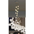 Nordic Minimalist Ceramic Magnolia Dining Room Bedroom Bedside Staircase Petal Chandelier - Tri color dimming / Ceramic