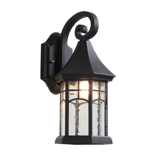 Elegant Sand Black Wall Lamp Decorative with LED and Bubble Glass Finish Sand Black 12V Hanging Light