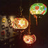 Elegant Single-Head Turkish Chandelier with Colorful Glass Shade - Indoor Hanging Light