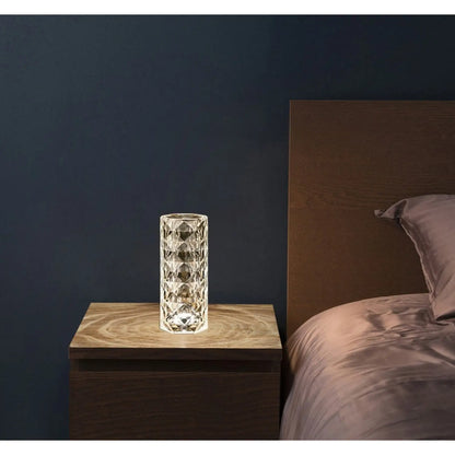 Elegant USB Table Lamp with 16-Color Crystal Lighting - White / 3colors / USB - 12V Hanging Light