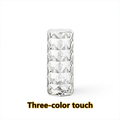 Elegant USB Table Lamp with 16-Color Crystal Lighting - White / 3colors / USB - 12V Hanging Light