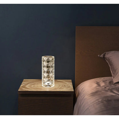 Elegant USB Table Lamp with 16-Color Crystal Lighting - White / 3colors / USB - 12V Hanging Light