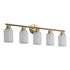 Elegant Vanity Lights for Bathroom in Gold with 5 Lights Fixture - Golden - 12V Hanging Light