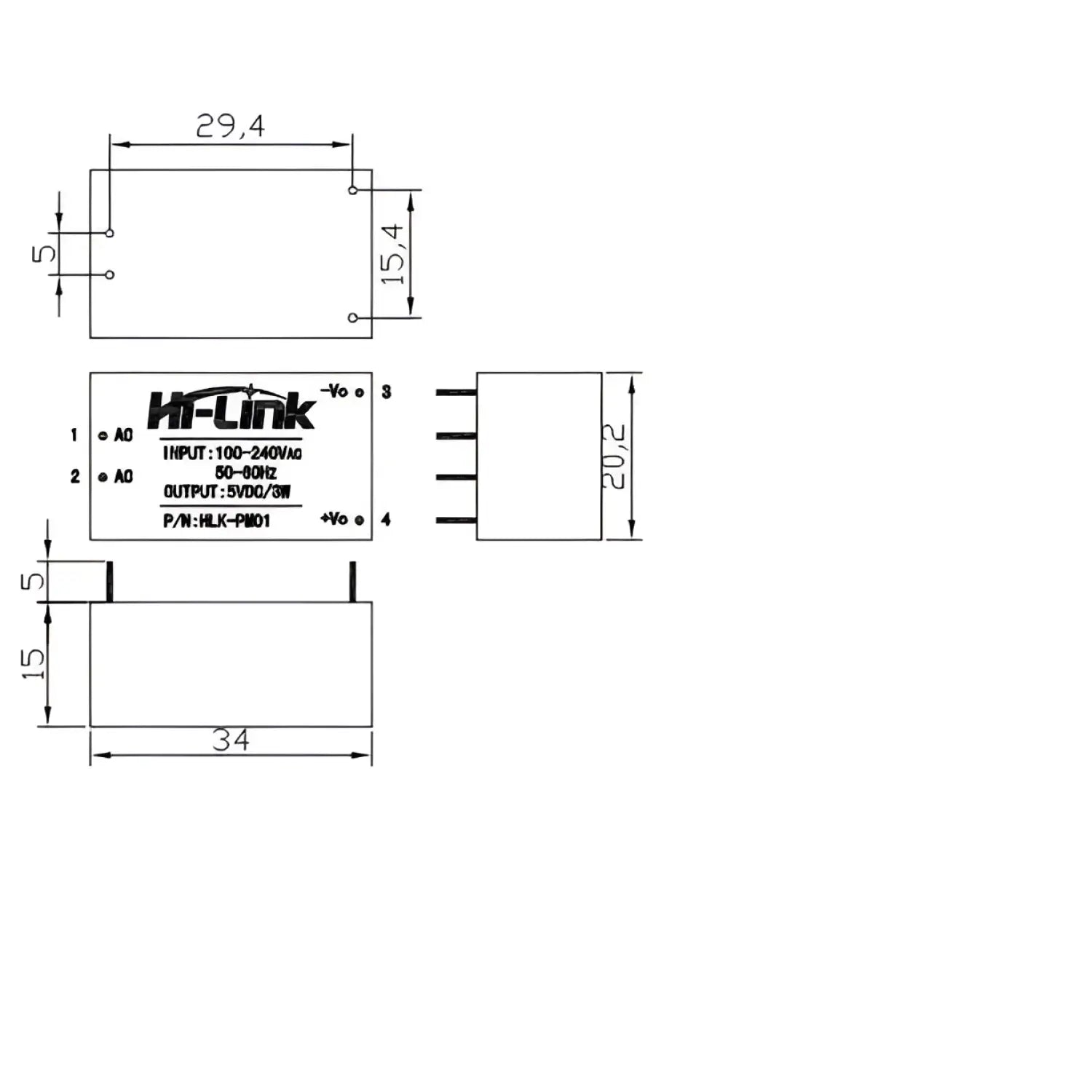 AC-DC Power Module Smart Home Switching Power Supply - 12V Hanging Light