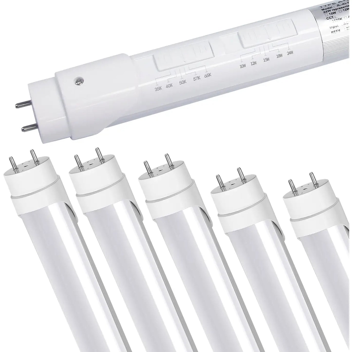 30 Pcs Led Shop Tube Light 4ft 10W 12W 15W 18W 22W With 5CCT And 5Power Tunable Aluminum G13 T8 LED Tube Light White