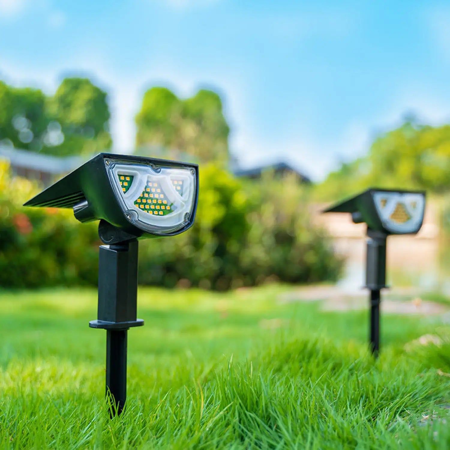 Energy-Efficient Solar Spot Light for Garden and Lawn Illumination - Solar Light