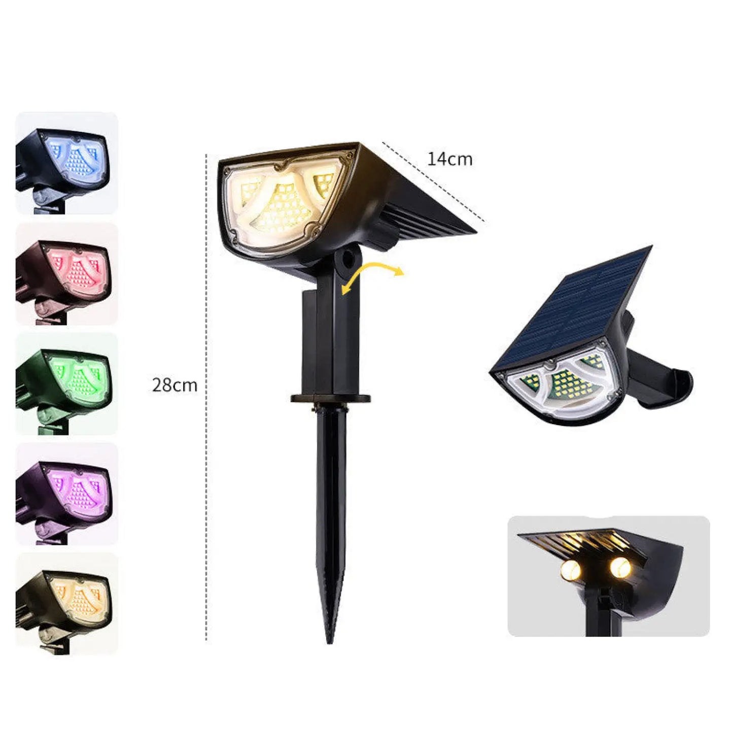 Energy-Efficient Solar Spot Light for Garden and Lawn Illumination - Solar Light