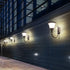 Energy Saving Solar Powered Wall Lights for Outdoor Courtyard Areas - Black Solar Powered Model - Solar Light