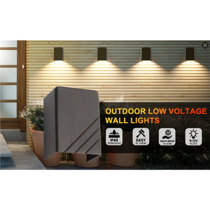 Fence Light Outdoor with Die Cast Brass AB Finish & Waterproof Feature