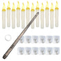 Flameless Floating Candles with Magic Wand Remote – LED Hanging Candle Set - Warm White - Decorative Lights
