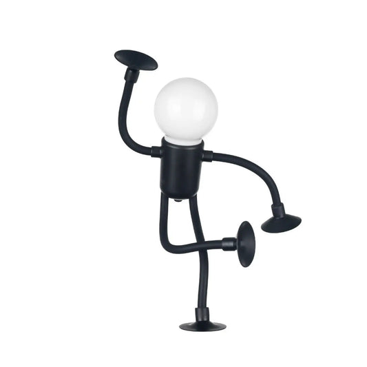 Flexible Sportsman LED Night Light with Suction Cup - 0.58W / Black - Table Lamp