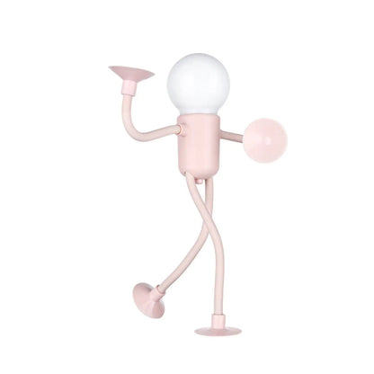 Flexible Sportsman LED Night Light with Suction Cup - 0.58W / Pink - Table Lamp